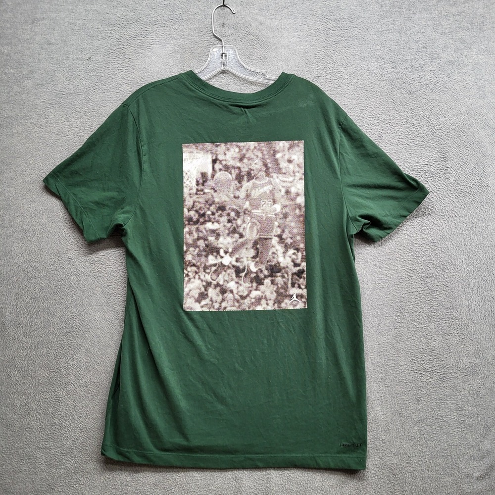 Air Jordan Men Shirt Large Green Slam Dunk Contest Short Sleeve Tee